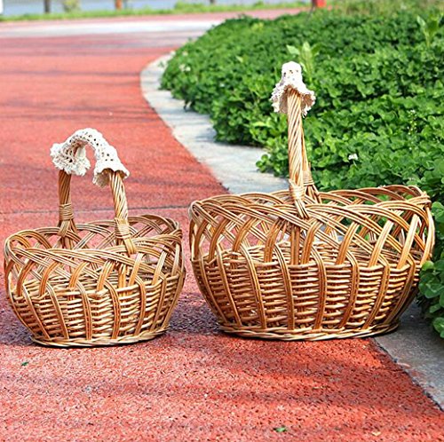 Mobile shopping paniers tissés à la main , large