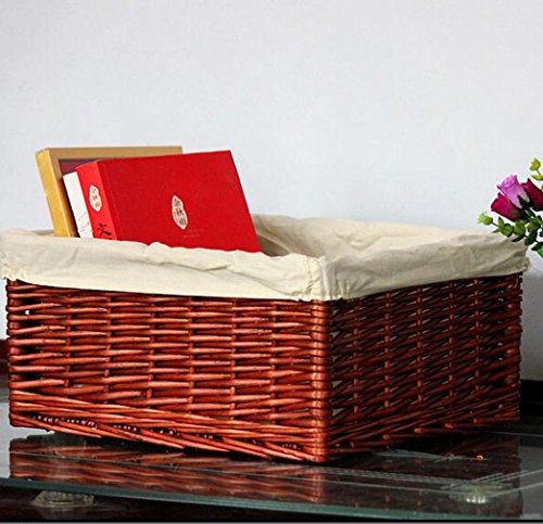 Paniers de rangement en rotin carré tissé , m 3...