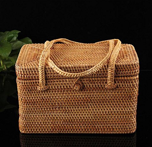 Boîtes de rangement en rotin portable pique-niq...