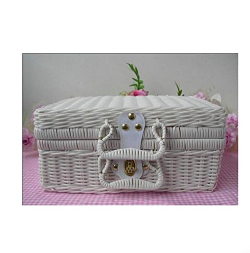 Panier de valise de rotin