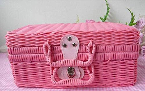 Jeunes filles rose panier de pique-nique en osi...