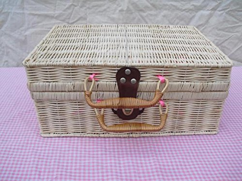 Tronc de boîte vintage pique-nique panier tissé...