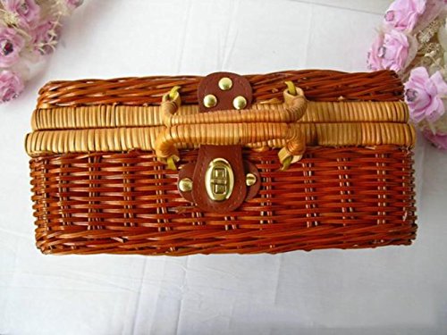 Panier de pique-nique valise portable vintage s...