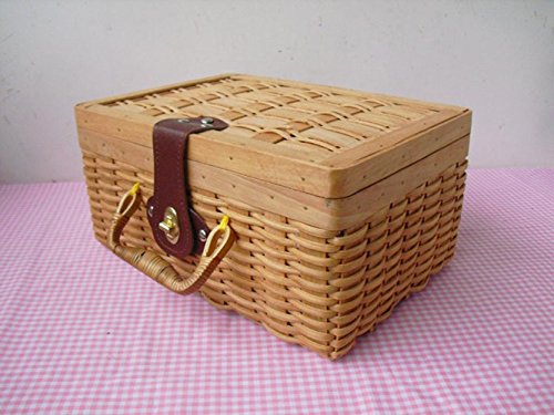 Boîtes de pique-nique rotin à la main rangement...