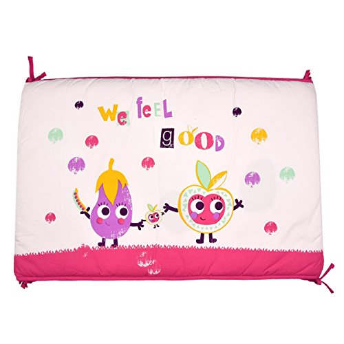 - tour de lit bébé fille happy menu