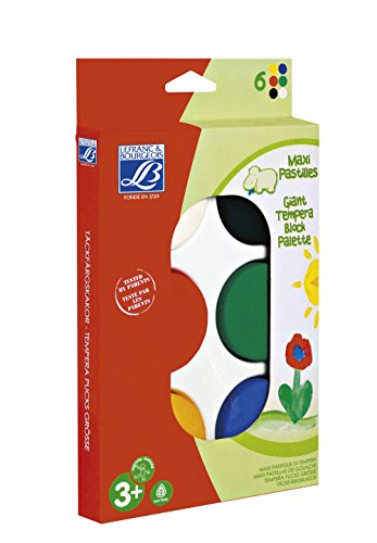 - palette de gouache de 6 maxi pastilles