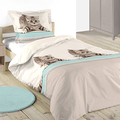 Housse de couette et une taie (140 cm) Miacouza