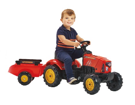 TRACTEUR À PÉDALES SUPERCHARGER AVEC REMORQUE(1)