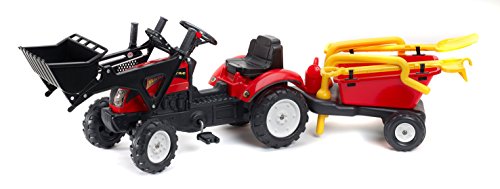 - 2051rm - tractopelle ranch trac + remorque/br...