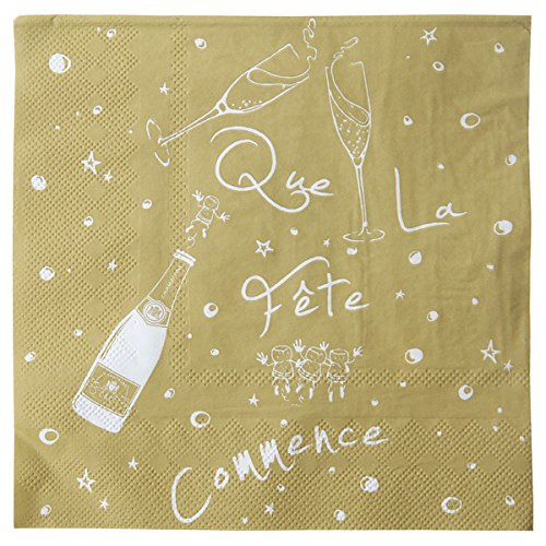 Serviettes en Papier Doré (lot de 20) - Taille ...