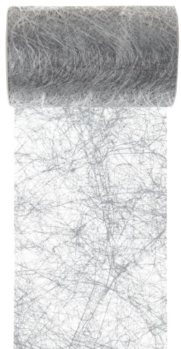 Ruban Fanon Métallisé 10cm. - Rouleau de 5m. - Argent 3016600078759 Chemin de table
