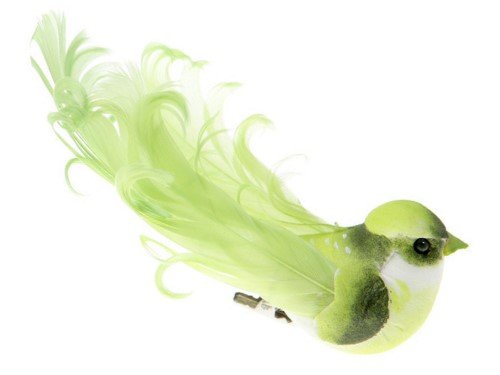 Oiseau décoratif avec clip vert pomme 12 x 3,8 ...