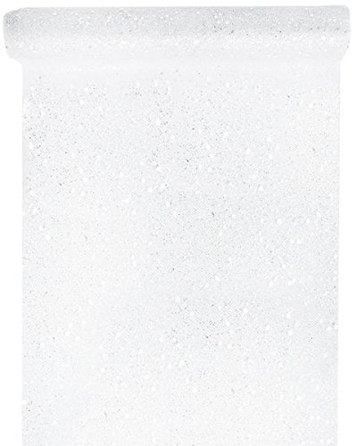 SANTEX 4446-1-30, Chemin de table Tulle paillet...