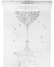 4481 chemin de table flocon tissu blanc