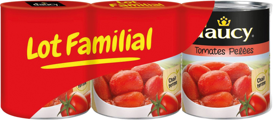  TOMATES ENTIERES PELEES AU JUS D'AUCY code EAN 3017800008973 