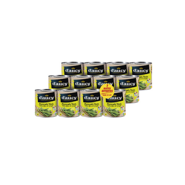 Haricots verts extra fins rangés à la main