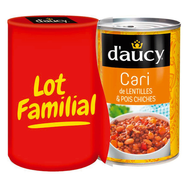 Cari de lentilles & Pois chiches