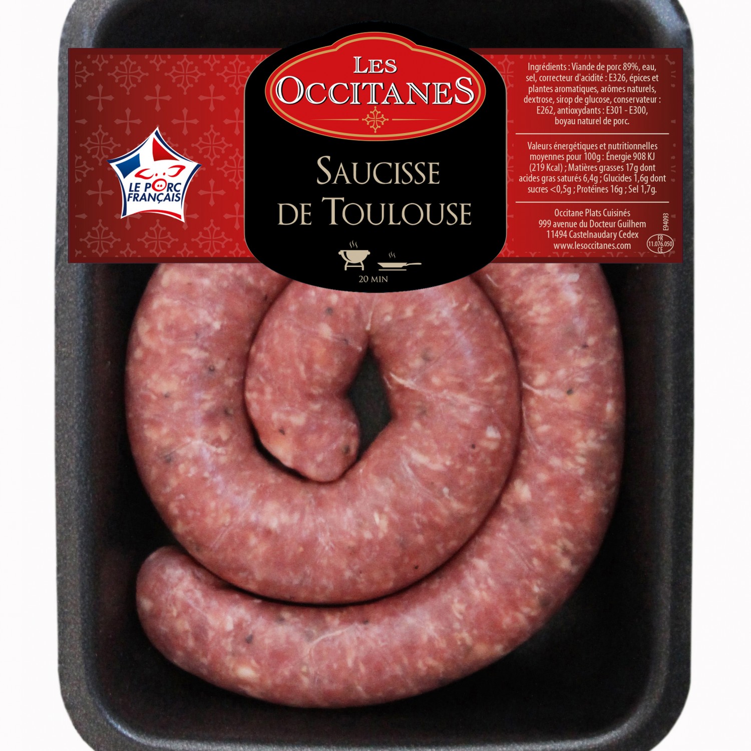 Saucisse de Toulouse brasse LES OCCITANES