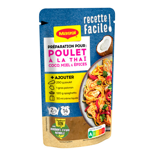RECETTE FACILE PRÉPARATION POUR POULET À LA THAÏ

