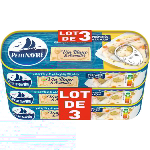  Filets De Maquereaux Vin Blanc Aromates Petit Navire code EAN 3019081241155 