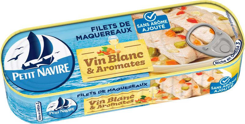 FILETS DE MAQUEREAUX  AU VIN BLANC ET AUX AROMA...