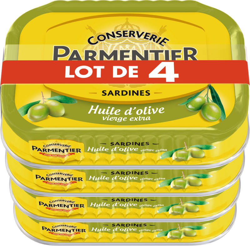 parmentier SARDINES ENTIÈRES HUILE D'OLIVE parmentier code EAN 3019081241285 