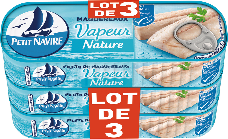 FILET DE MAQUEREAUX MSC VAPEUR NATURE Petit Navire
