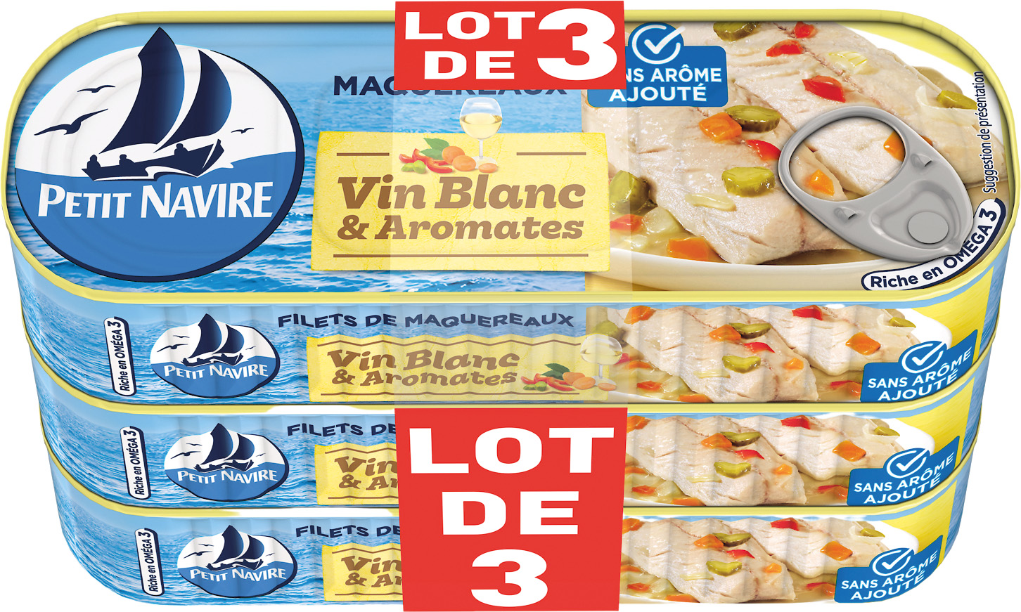  FILETS DE MAQUEREAUX PETIT NAVIRE code EAN 3019089044437 