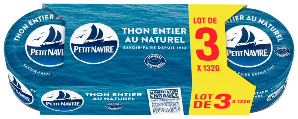 PETIT NAVIRE THON NATUREL  DÉMARCHE RESPONSABLE
 code EAN 3019089044840 