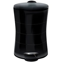 ROSSIGNOL POUBELLE SDB METAL 3L TAMBOUR NOIR