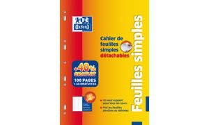 Cahier de feuillets mobiles perforés a4 détacha...