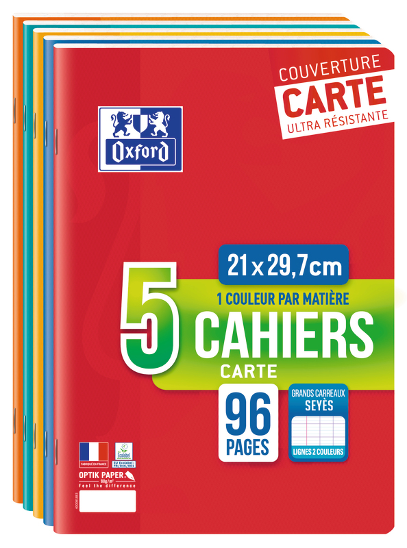 5 CAHIERS A4 OXFORD
