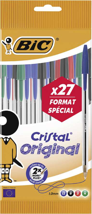 27 STYLOS BILLE CRISTAL® “ORIGINAL” Bic