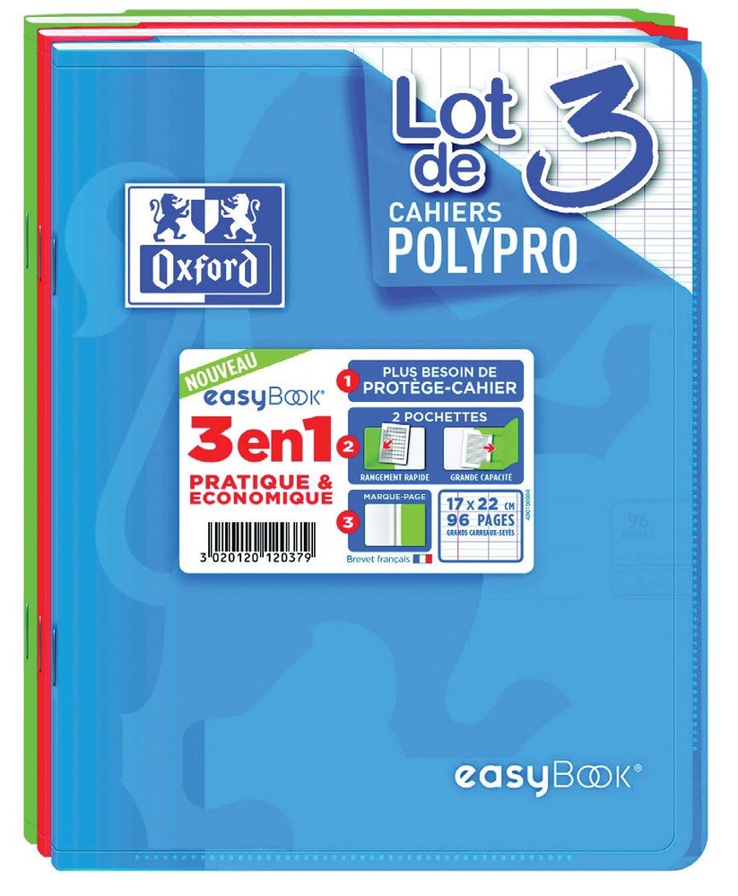 3 CAHIERS “EASYBOOK”