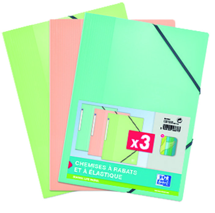 3 CHEMISES  À RABATS PASTEL