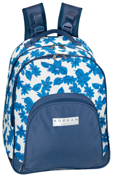 SAC À DOS 2 COMPARTIMENTS BLEU/ ÉCRU 
MORGAN