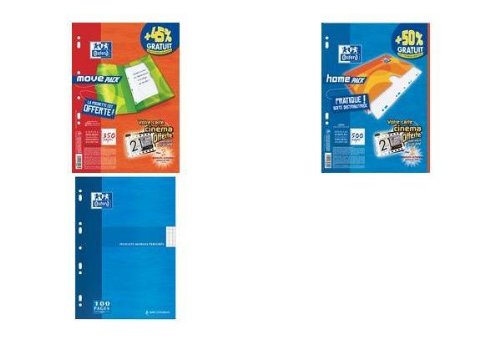 Etui carton 200 pages feuillets mobiles 90g per...