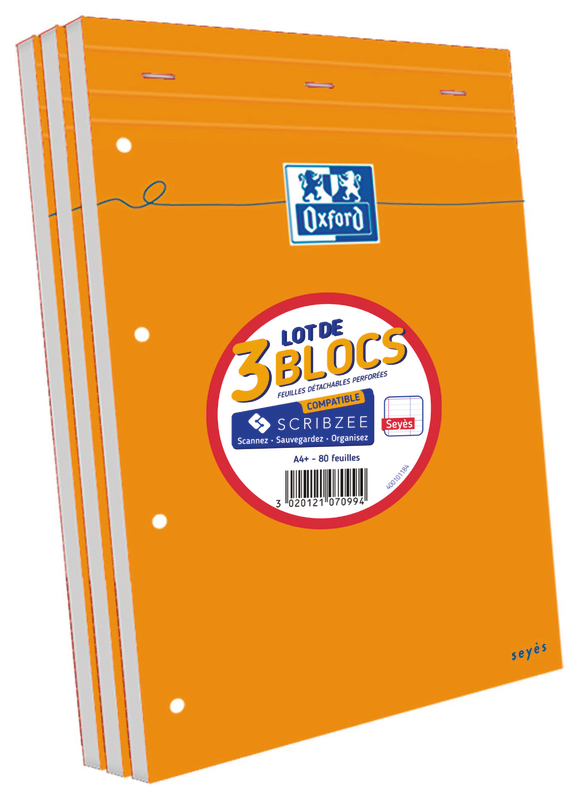 OXFORD 3 BLOCS 21X31,5 CM OXFORD code EAN 3020121070987 
