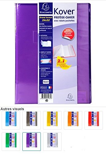EXACOMPTA - 1 Protège cahier KOVER transparent ...
