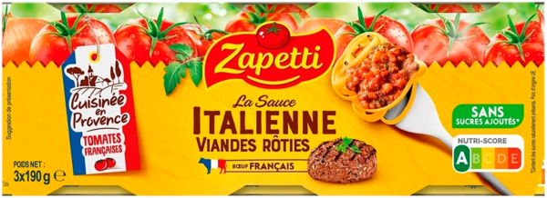  60% De Remise Immédiate Sur Le 2Ème Au Choix Sur Les Sauces Zapetti code EAN 3021690017274 