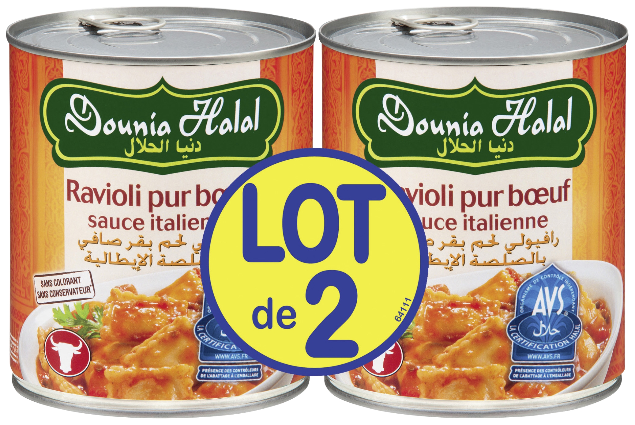 Ravioli pur bœuf sauce italienne Dounia Halal