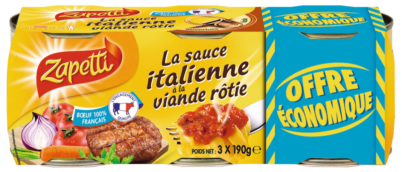 ZAPETTI SAUCE ITALIENNE À LA VIANDE RÔTIE ZAPETTI code EAN 3021690021059 