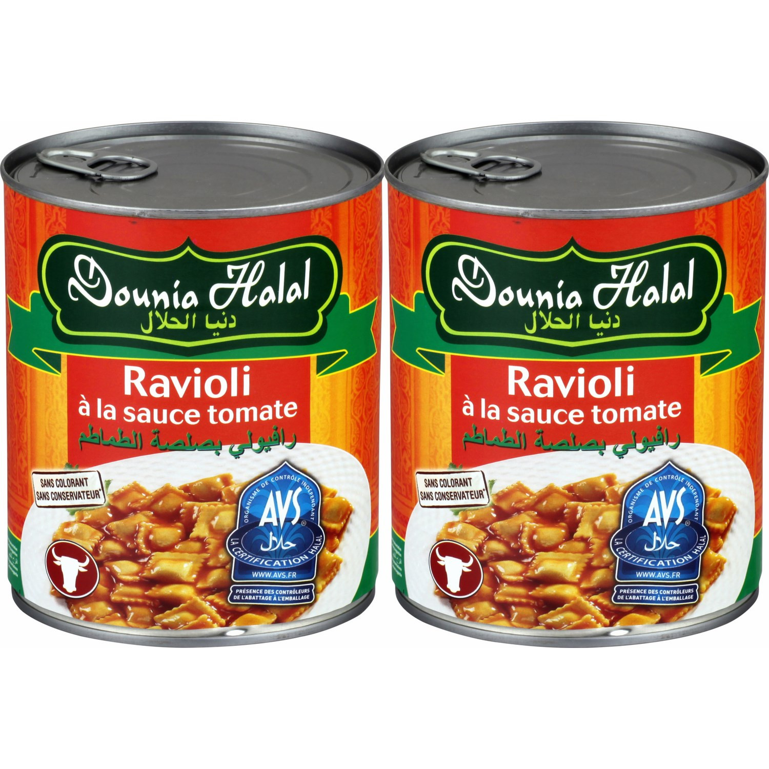Plats cuisinés halal ravioli sauce tomate DOUNI...
