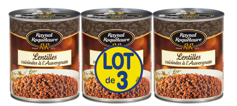 LENTILLES CUISINÉES À L'AUVERGNATE RAYNAL & ROQ...