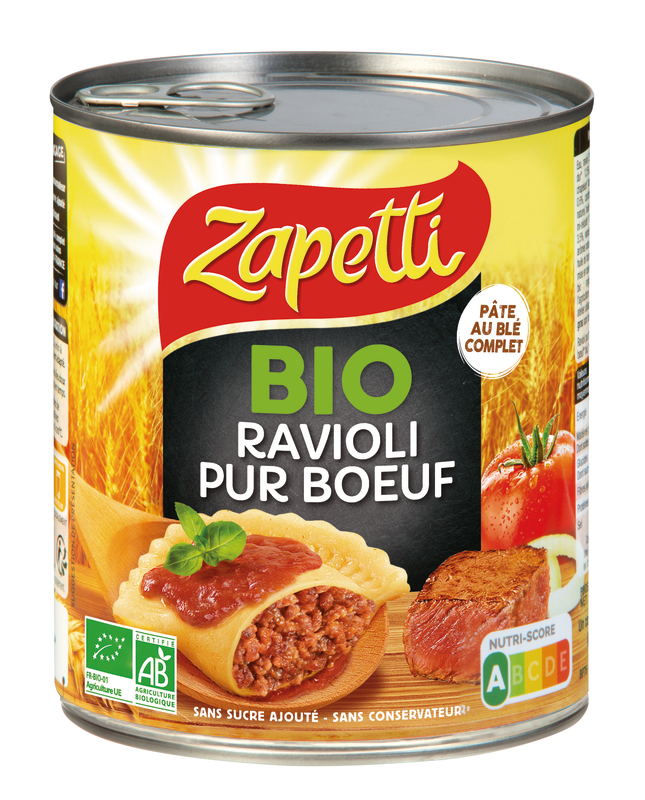 RAVIOLI PUR BOEUF BIO Zapetti