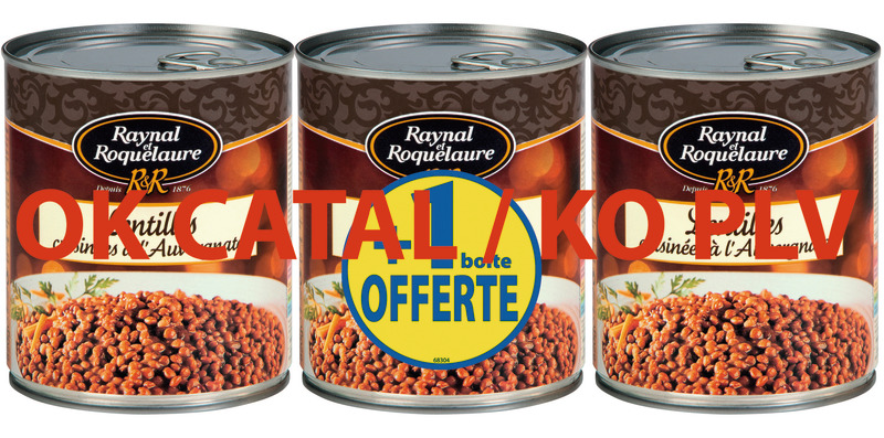 Raynal et Roquelaure LENTILLES CUISINÉES À L'AUVERGNATE Raynal et Roquelaure code EAN 3021690029321 