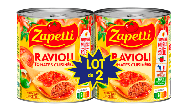 Ravioli à la tomate cuisinée