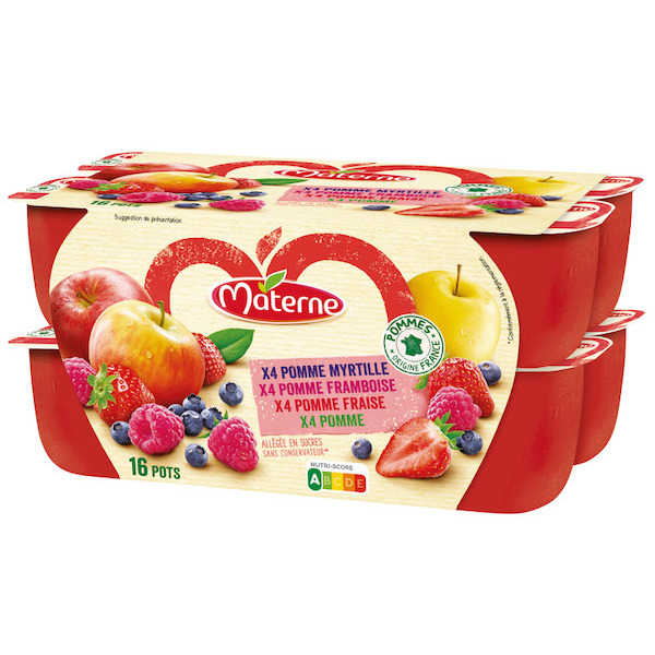 2 + 1 OFFERT Sur les compotes en pots MATERNE