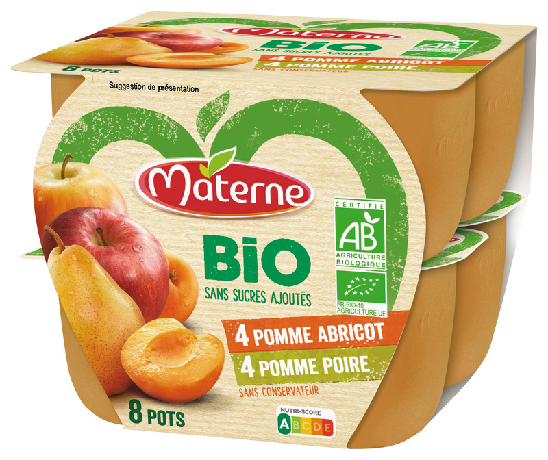 POTS BIO SANS SUCRES AJOUTÉS POMME ABRICOT, POM...