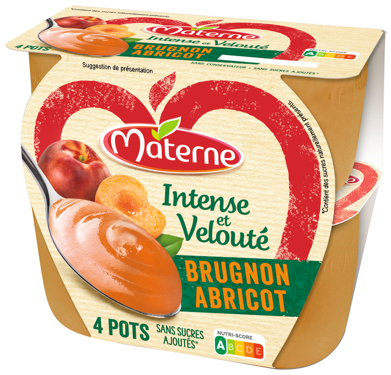 Materne COUPELLES INTENSE ET VELOUTÉ BRUGNON ABRICOT Materne code EAN 3021760291375 